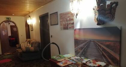 Quiet basement apartment courtyard sauna mini gym & table football