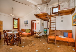 Villa, 1 Bedroom, Smoking, Balcony | Living room | Books - Villa Anna 2 Km From the Zingaro Nature Reserve (Castellammare del Golfo)