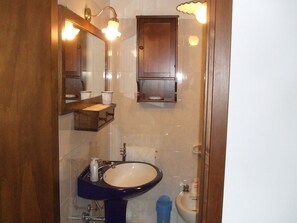 House, 1 Bedroom, Fireplace, Mountain View | Bathroom - Blue House Near Bagnoregio-overlooking the Umbrian Mountains and Tiber Valley (Bagnoregio)
