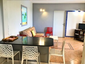 Living area - Villa view and pool (SAINTE ROSE)