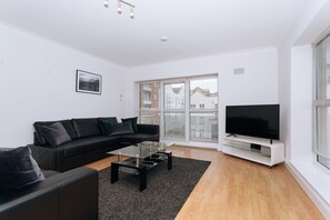 City Apartment, City View (6002. Windmill Lane) | Living room | Flat-screen TV - Hanover Quay - Private Apartment (Dublin)