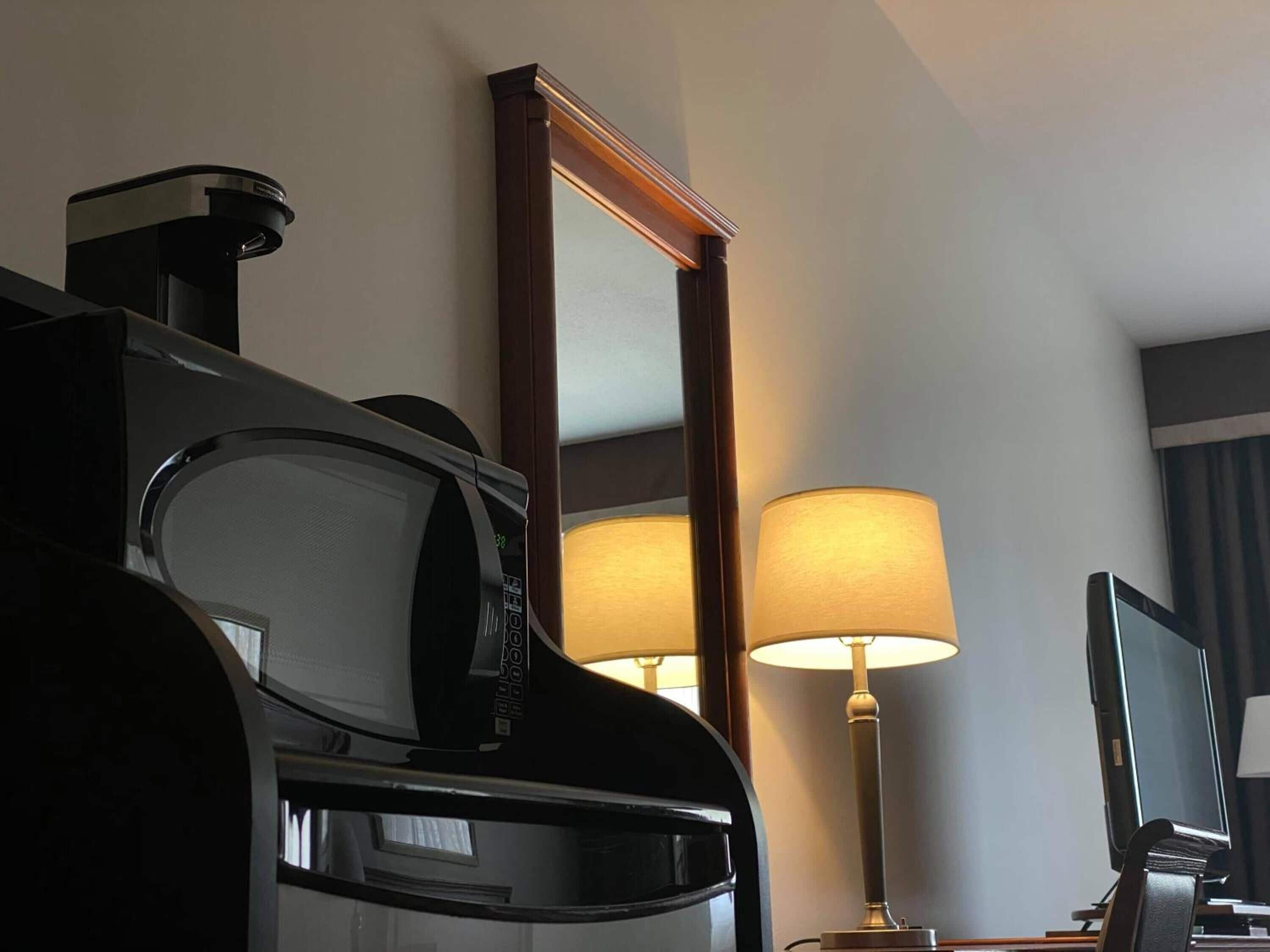 pillow-top beds, laptop workspace, blackout curtains, soundproofing