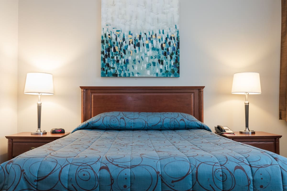 Pillowtop beds, laptop workspace, blackout drapes, soundproofing