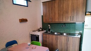 บ้านพัก, 2 ห้องนอน, วิวทะเล | ครัวส่วนตัว
