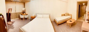Quadruple Room (C04) | Blackout curtains, iron/ironing board, free WiFi, bed sheets