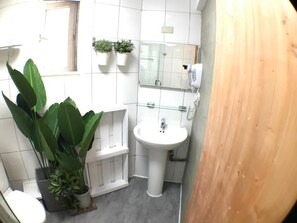 Triple Room, Kitchen (C05) | Bathroom | Shower, free toiletries, hair dryer, slippers