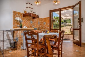 Apartment, 1 Bedroom, Smoking, Balcony | Dining room - Cantina Vito 2 km From the Zingaro Reserve (Castellammare del Golfo)