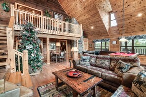 Smart TV, fireplace, video games, DVD player