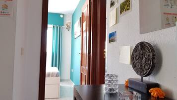 1 bedroom, iron/ironing board, bed sheets