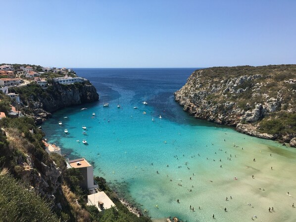 Beach nearby, sun-loungers