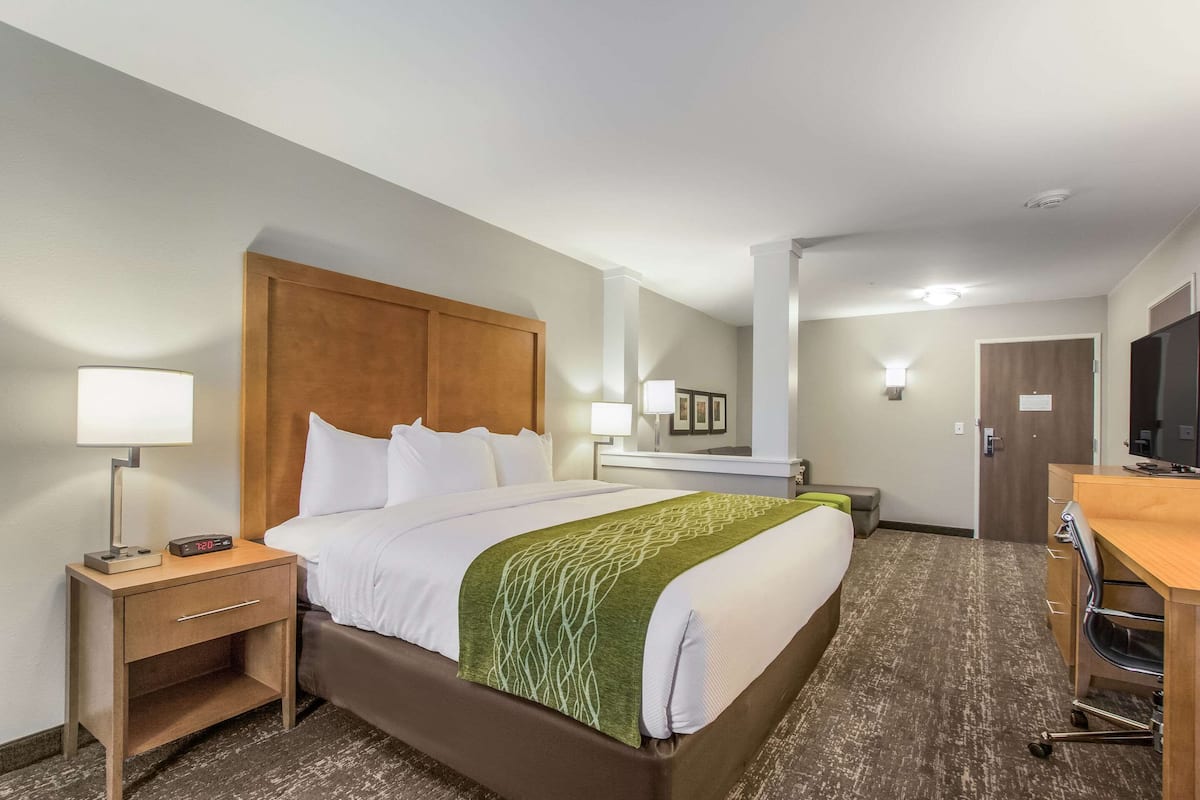 Suite, 1 King Bed with Sofa bed, Accessible, Non Smoking | 1 bedroom, individually furnished, desk, laptop workspace
