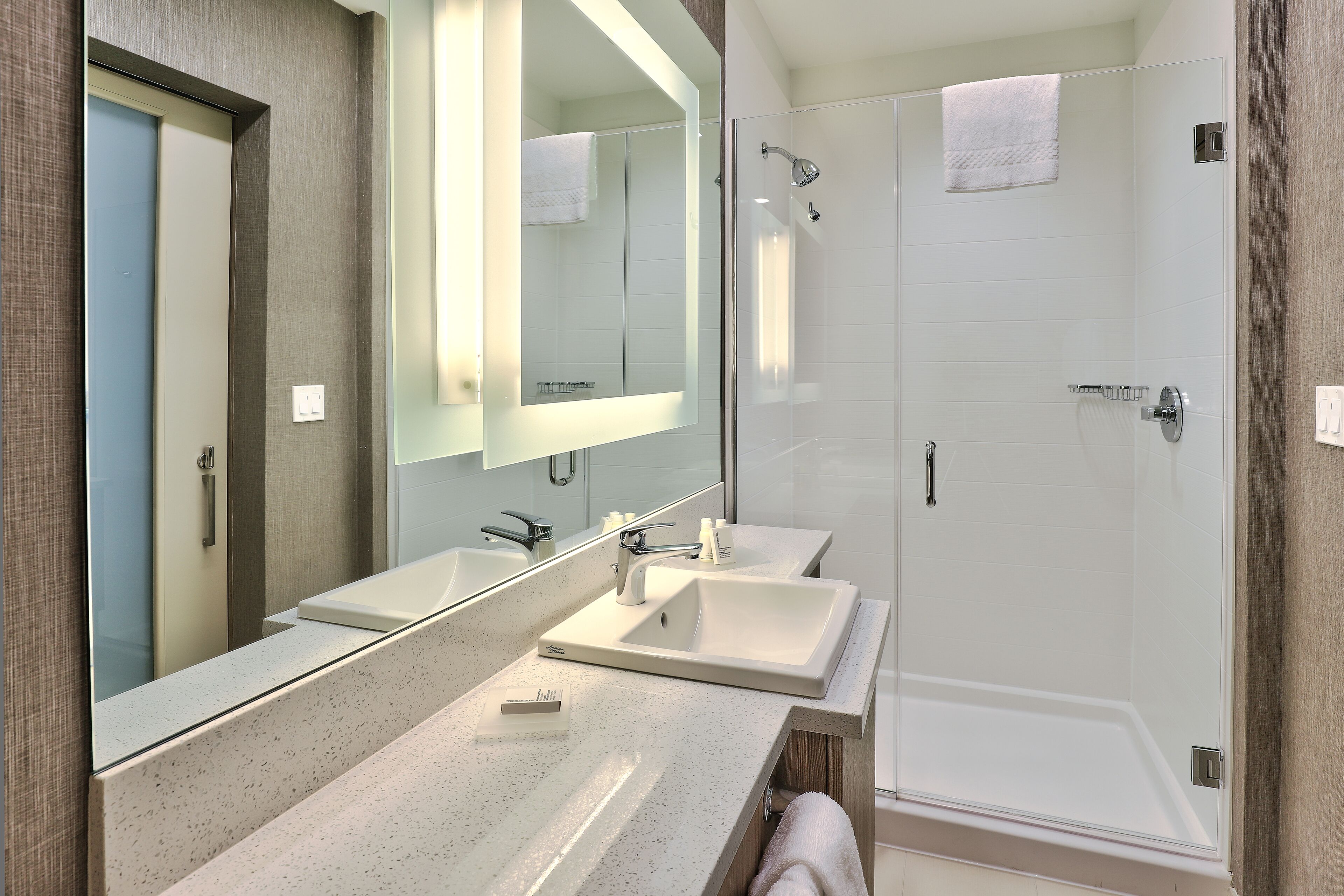 free toiletries, hair dryer, towels