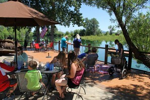 Harriman Restaurant and Bar's outdoor terrace is a place to share and enjoy.