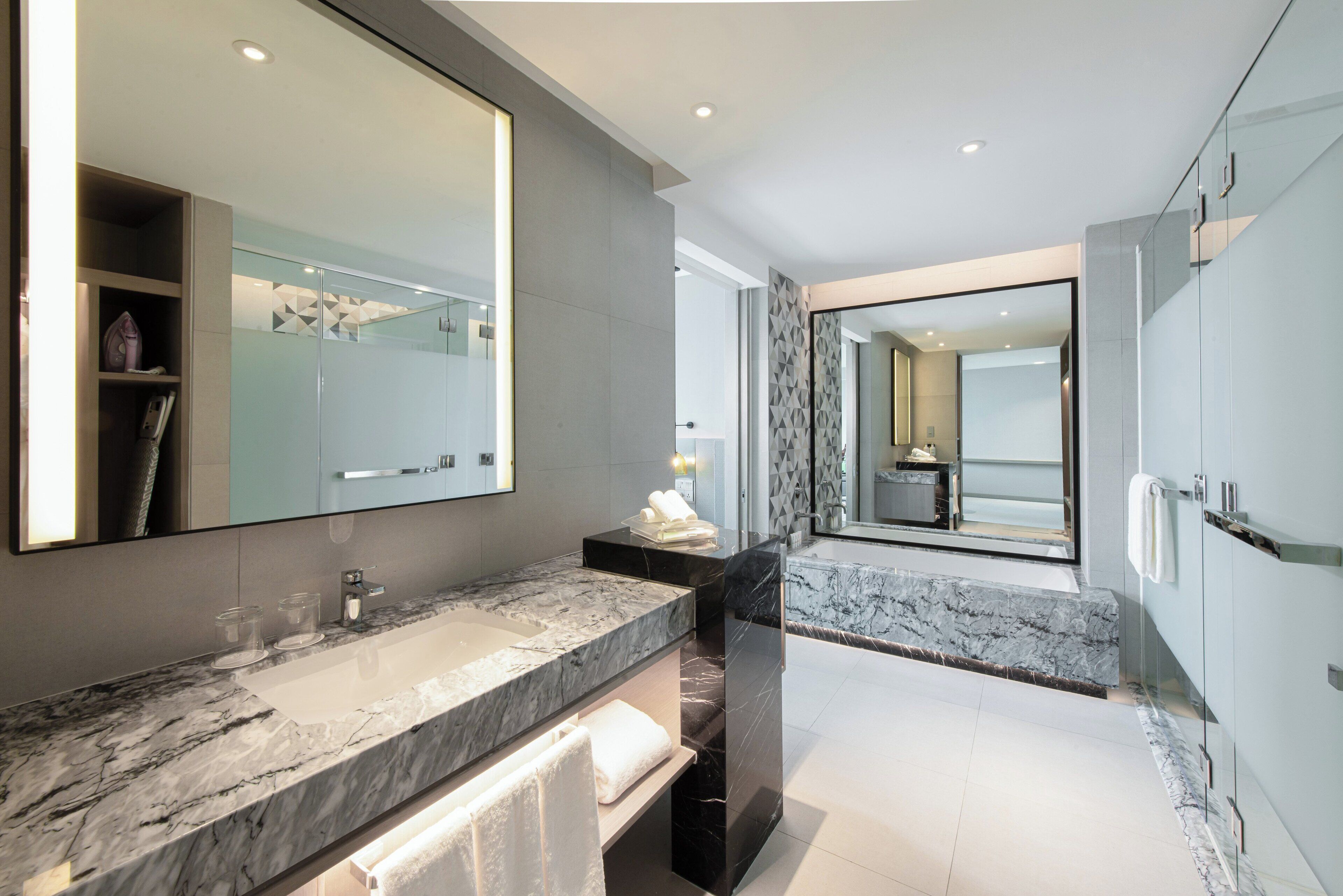 suite, 1 king bed with sofa bed (top floor) | bathroom | free toiletries, hair dryer, bathrobes, slippers