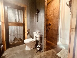 Bathtub, hair dryer, towels