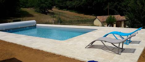 Piscine extérieure, piscine chauffée