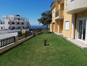 Enjoy a serene view of the sea from the second-floor balcony.