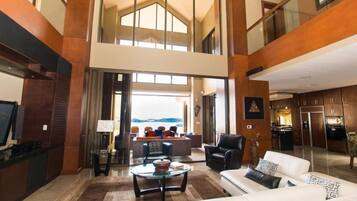 32-inch flat-screen TV with cable channels, TV