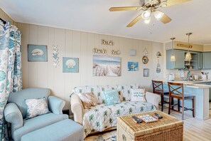 TV, DVD player, video library