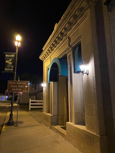 Historic Bank Building on the Elroy-Sparta State Trail