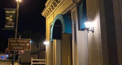 Historic Bank Building on the Elroy-Sparta State Trail