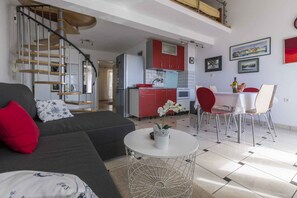 TV - Holiday apartment mit Klimaanlage und Meerblick (Selce)