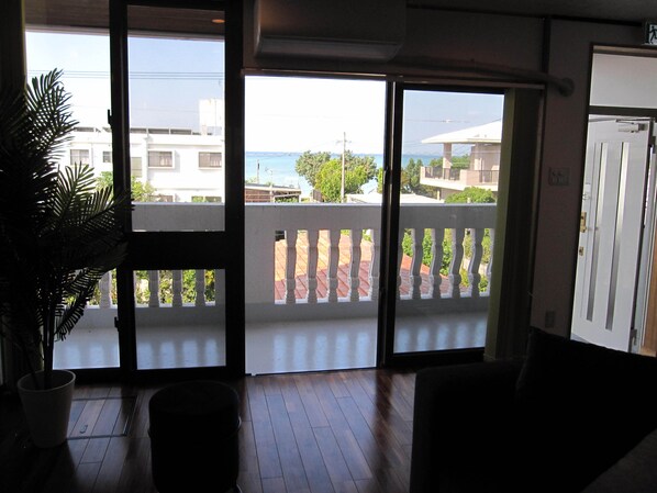 Deluxe Room, 2 Bedrooms, Non Smoking, Partial Ocean View (202) | Balcony view - Hibisu yabu (Nago)