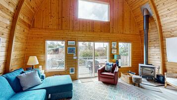 TV, DVD player, books, music library