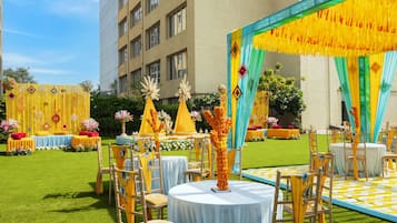 Outdoor wedding area