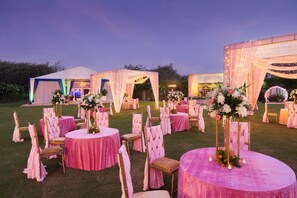 Outdoor banquet area