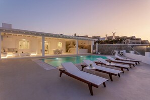 Front of property - evening/night - Villa Avolia I by The Pearls Collection (Mykonos)