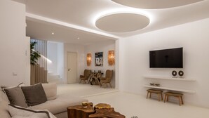 Villa, 4 Bedrooms, Private Pool | Living area | Flat-screen TV - Villa Avolia IV by The Pearls Collection (Mykonos)