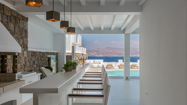 Villa, 4 Bedrooms, Private Pool | Private kitchen | Coffee/tea maker, full-size fridge, microwave, oven - Villa Avolia IV by The Pearls Collection (Mykonos)