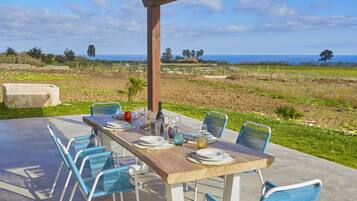 Deluxe Villa, 4 Bedrooms, Private Pool, Sea View | Terrace/patio