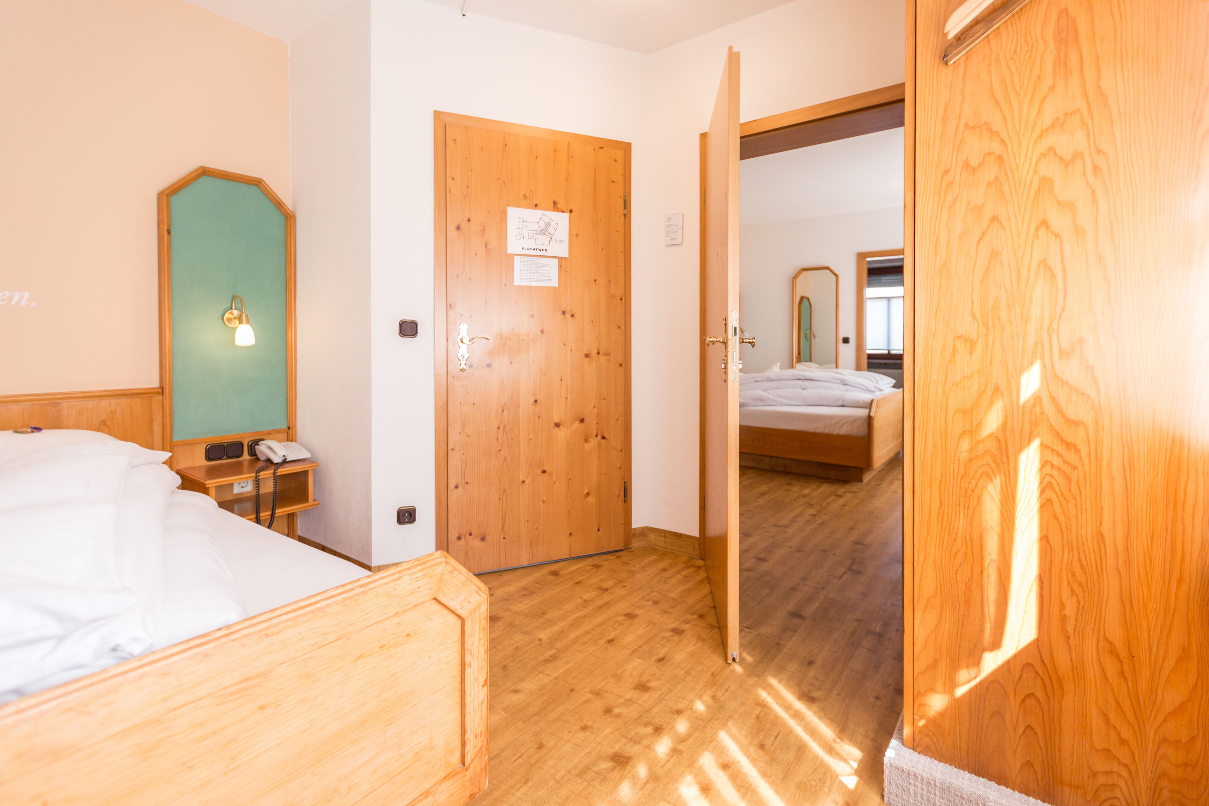 hypo-allergenic bedding, down duvets, individually decorated, desk