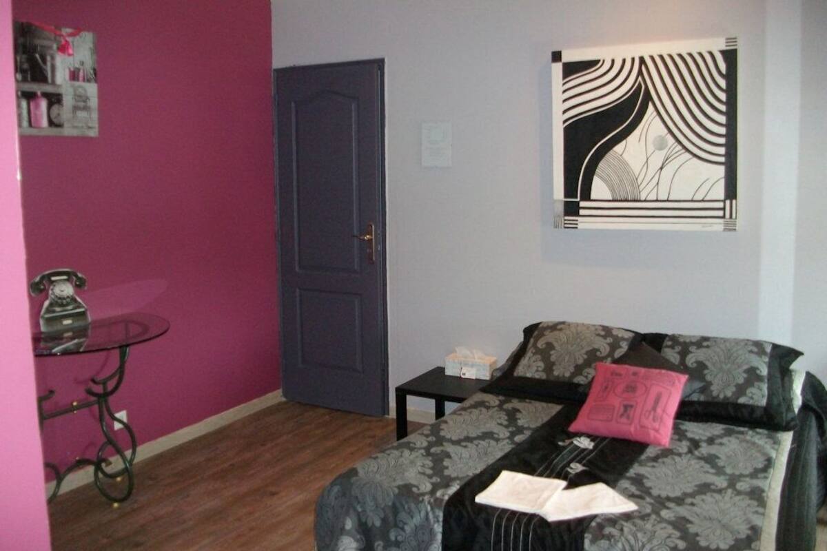 Individually decorated, individually furnished, iron/ironing board