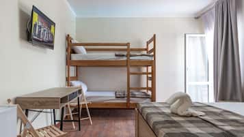 Basic Quadruple Room | In-room safe, desk, blackout drapes, iron/ironing board