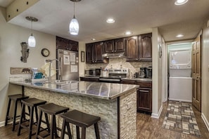 Microwave, dishwasher, coffee/tea maker, toaster