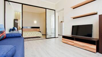 公寓, 1 間臥室 | 客房內保險箱、書桌、筆電工作空間、遮光布/窗簾