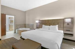 Suite, 1 King Bed, Non Smoking, Jetted Tub (with Sofabed) | Desk, laptop workspace, free cribs/infant beds, free WiFi