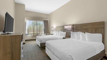 Standard Room, 2 Queen Beds, Accessible, Refrigerator & Microwave | 1 bedroom, desk, laptop workspace, free cribs/infant beds