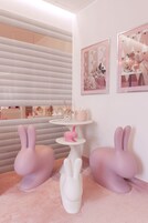 48-inch flat-screen TV with cable channels