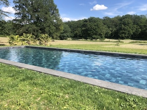 A heated pool