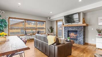 TV, fireplace, video games