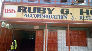 A building with a sign for 'Ruby G. Accommodation & Rest'. - Ruby G Hotel and Club (Ruiru)