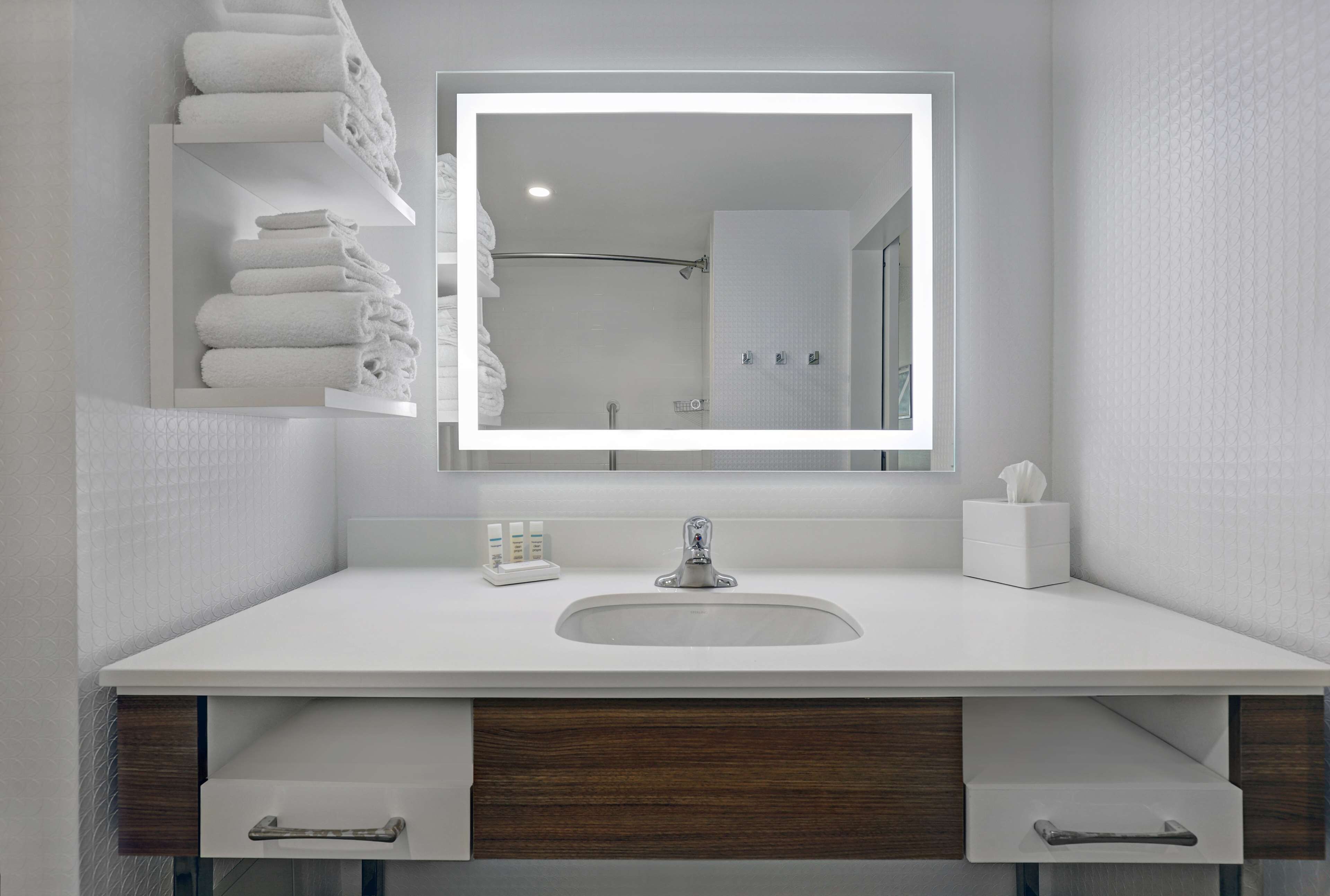 free toiletries, hair dryer, towels