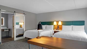 Studio Suite, 2 Queen Beds, Non Smoking | In-room safe, desk, blackout drapes, iron/ironing board