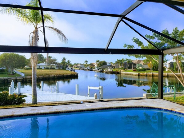 Outdoor pool, a heated pool