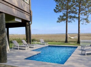 Outdoor pool, a heated pool