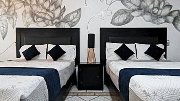 Family Double Room | Down comforters, Select Comfort beds, individually decorated